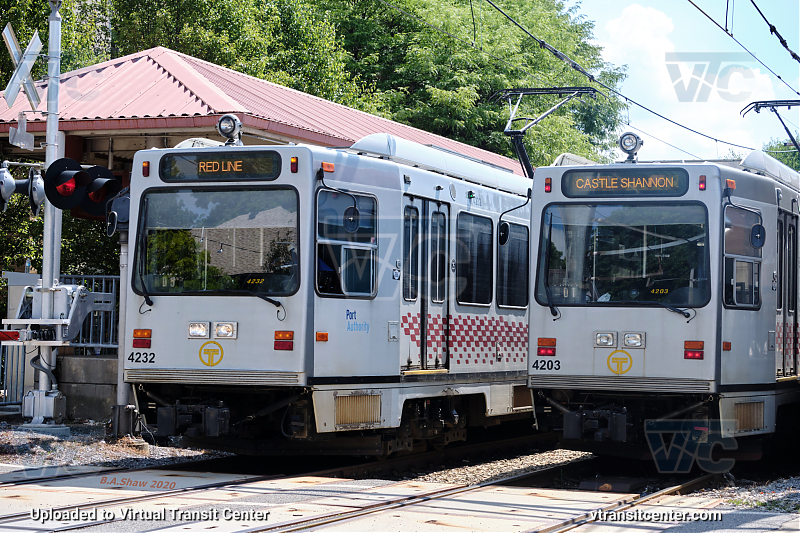 Pittsburgh Regional Transit LRV 4232 and 4203
Red Line
July 25th 2020
