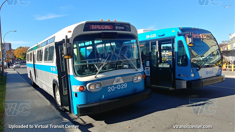 STM Montreal 39-025 and Ex STCUM, ex Rechaud-bus, privately owned 20-029
SIDE BY SIDE. New meets better.

